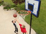 Lifetime 1221 Pro Court Height Adjustable Portable Basketball System, 44 Inch Backboard