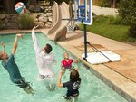 Lifetime 1306 Pool Side Height Adjustable Portable Basketball System, 44 Inch Backboard